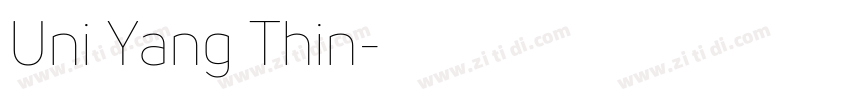 Uni Yang Thin字体转换